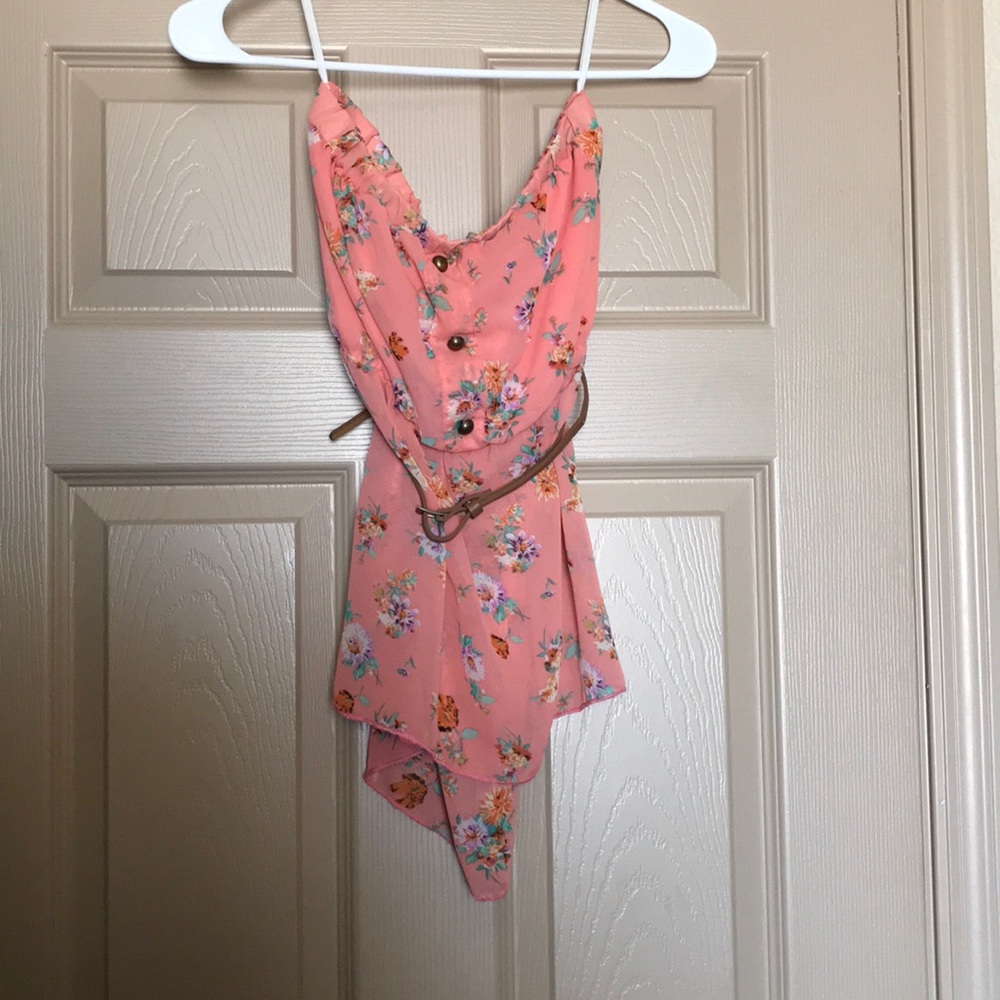 Floral tube top